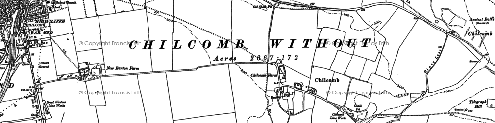 Old map of Chilcomb in 1895