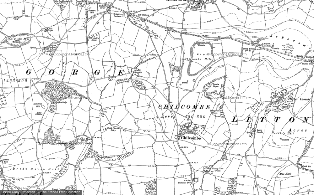 Old Map of Historic Map covering Berwick in 1886