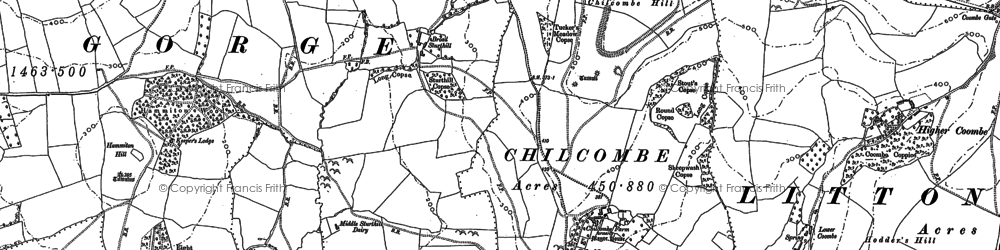 Old map of Berwick in 1886