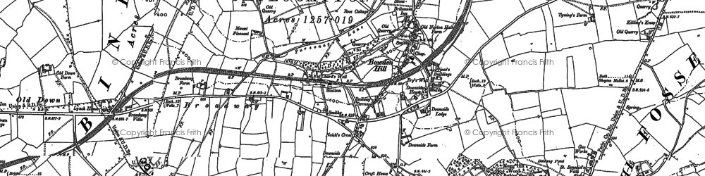 Old map of Blacker's Hill in 1884
