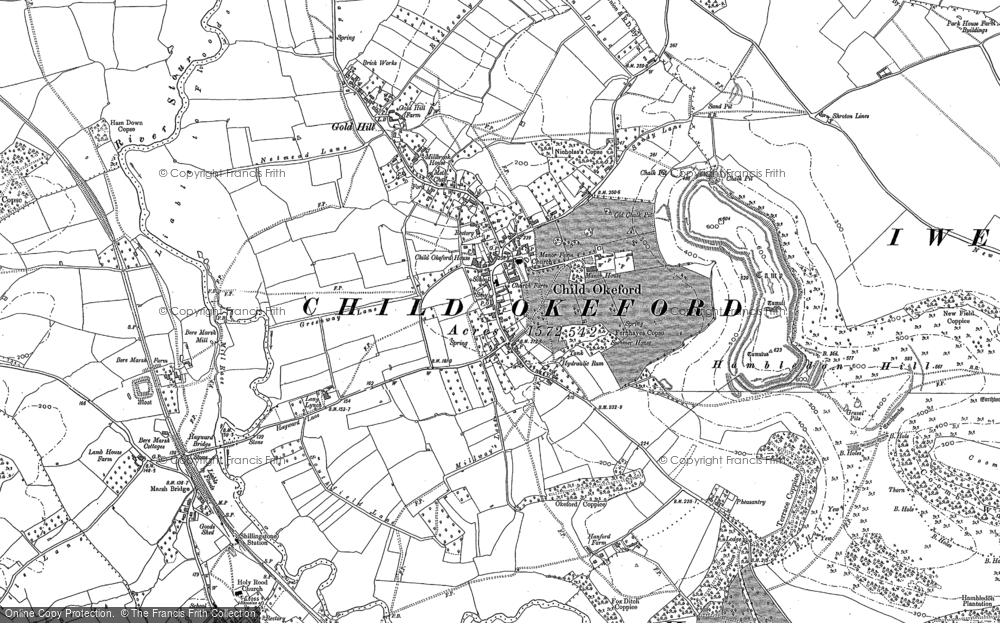 Old Map of Child Okeford, 1886 in 1886