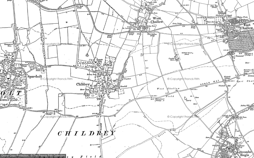 Old Map of Childrey, 1877 - 1910 in 1877