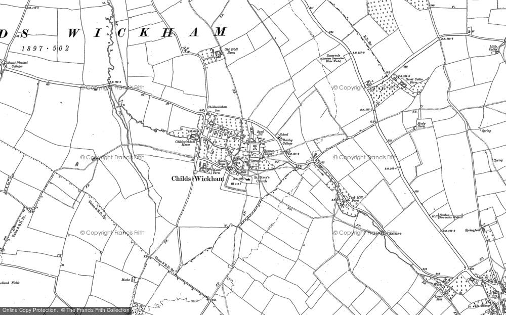 Old Map of Childswickham, 1880 - 1900 in 1880