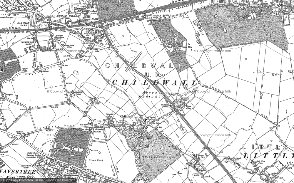 Old Map of Childwall, 1891 - 1906 in 1891