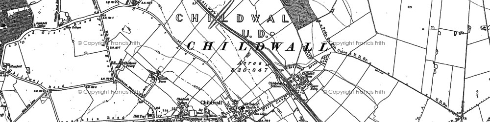 Old map of Childwall in 1891
