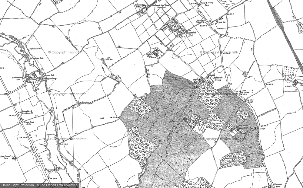 Old Map of Childwick Bury, 1897 in 1897