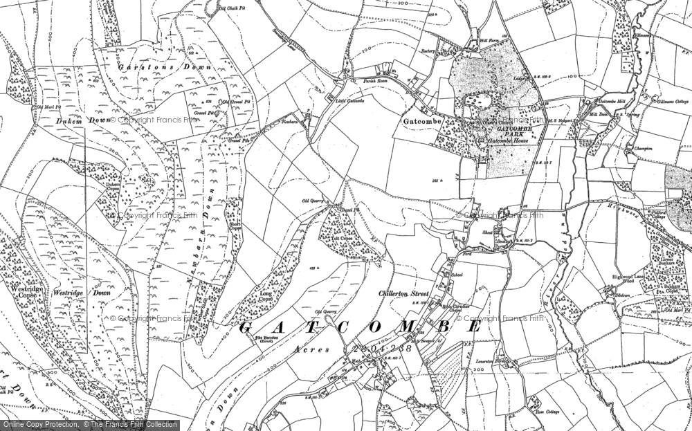 Old Map of Chillerton, 1896 - 1907 in 1896