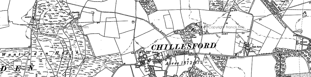 Old map of Chillesford in 1881