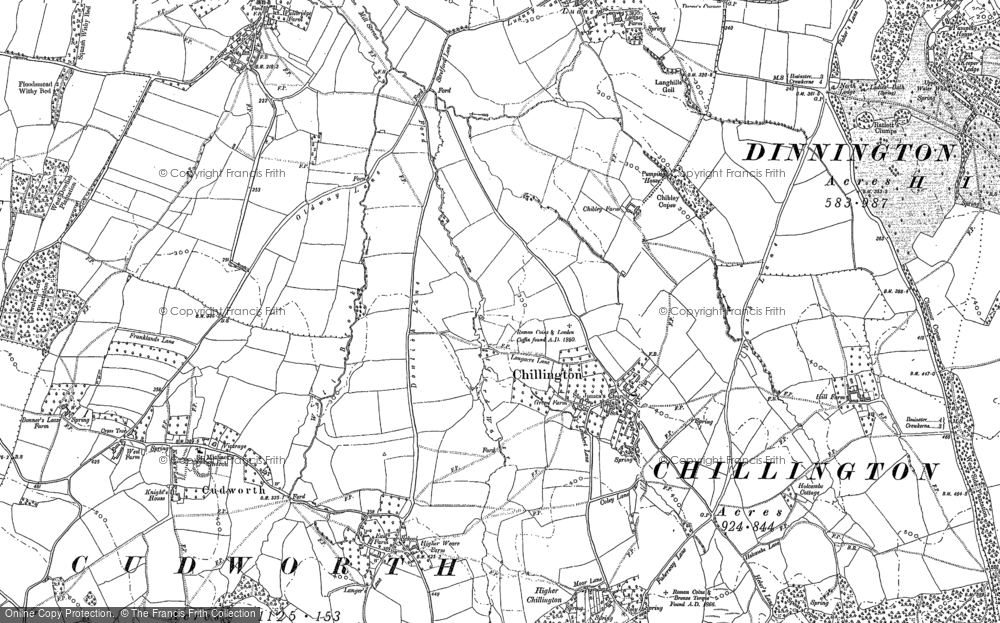Old Map of Chillington, 1886 in 1886