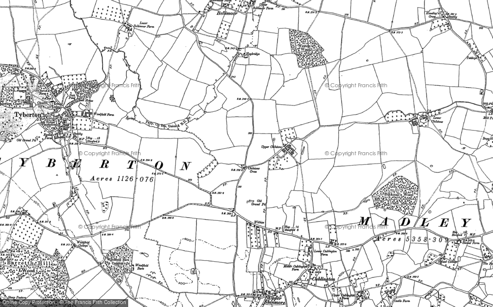 Old Map of Chilstone, 1886 in 1886