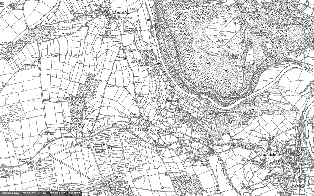 Old Map of Chilsworthy, 1905 in 1905