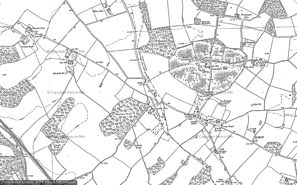 Old Map of Chiltern Green, 1879 - 1899 in 1879