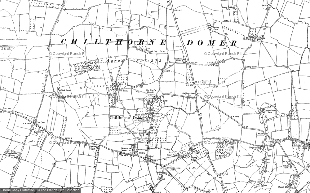 Old Map of Chilthorne Domer, 1886 - 1901 in 1886