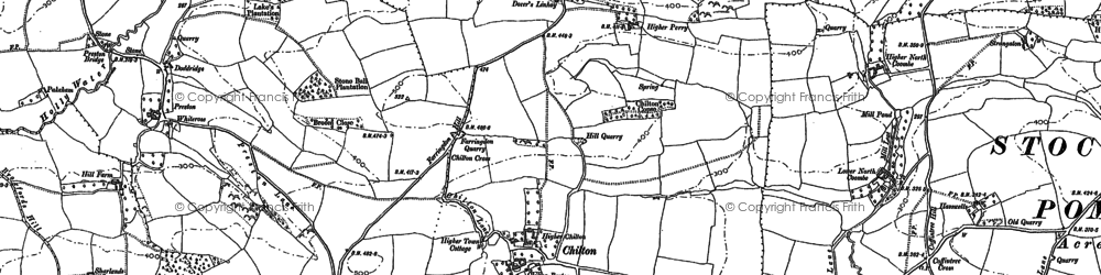 Old map of Chilton in 1887