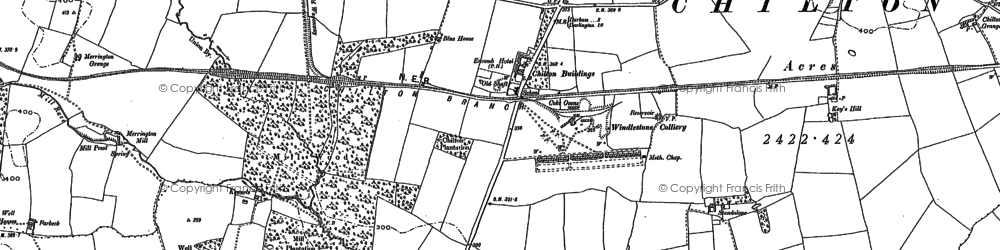 Old map of Great Chilton in 1896