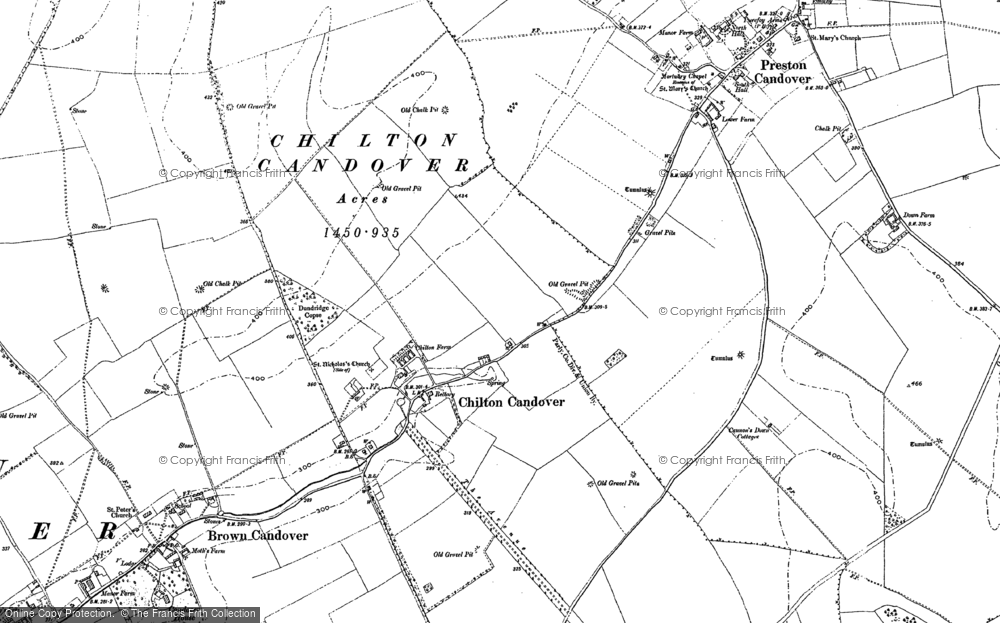 Old Map of Chilton Candover, 1894 in 1894