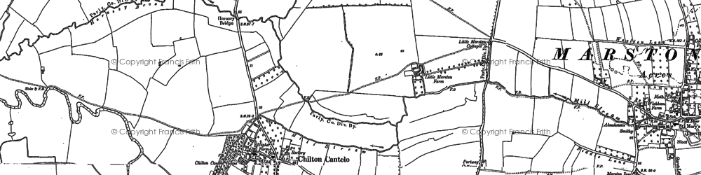 Old map of Chilton Cantelo in 1885
