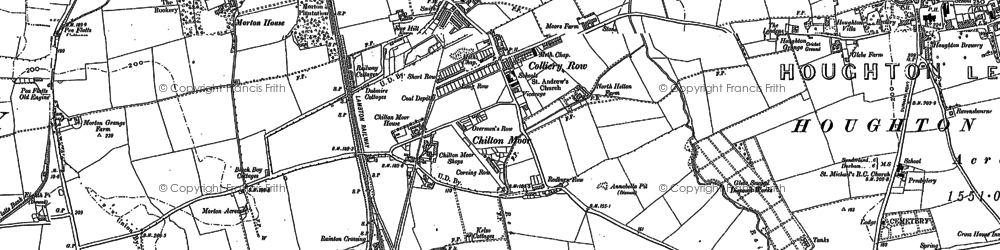 Old map of Chilton Moor in 1895