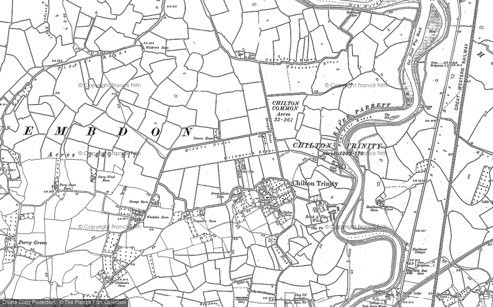 Old Map of Chilton Trinity, 1886 in 1886