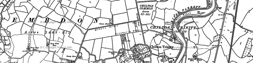 Old map of Chilton Trinity in 1886