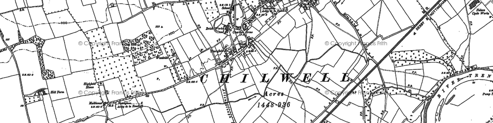 Old map of Chilwell in 1899
