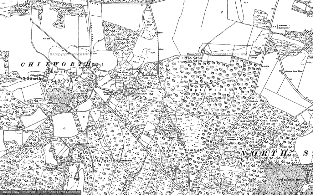 Old Map of Historic Map covering Bassett in 1895