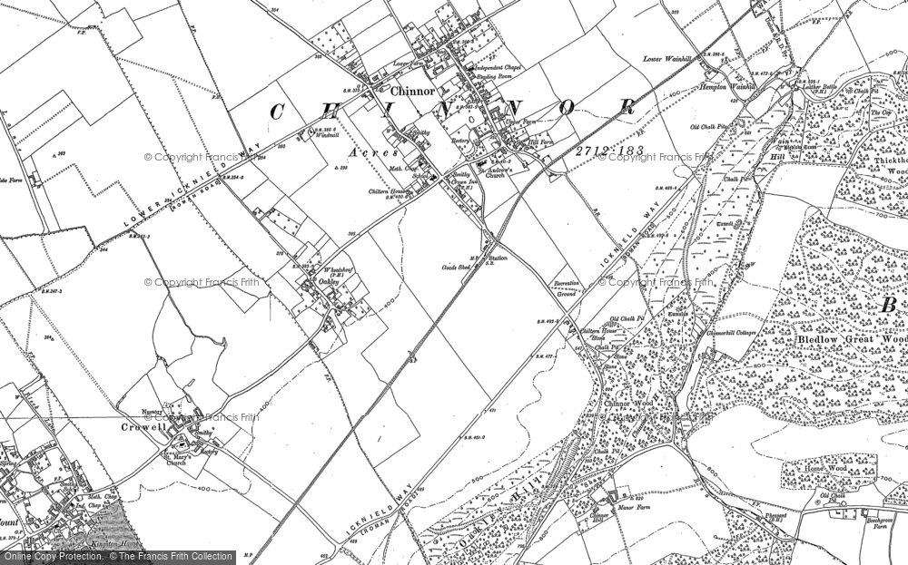 Old Map of Chinnor, 1897 - 1919 in 1897
