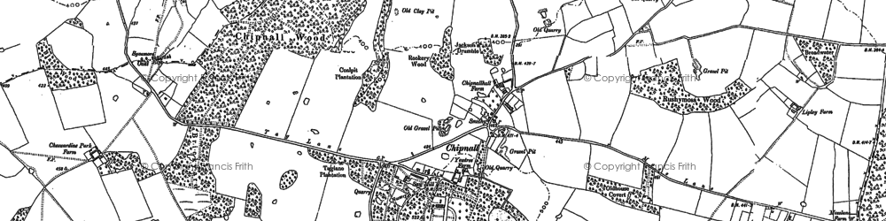 Old map of Chipnall in 1880