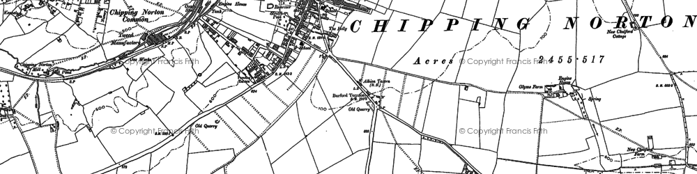 Old map of Chipping Norton in 1898