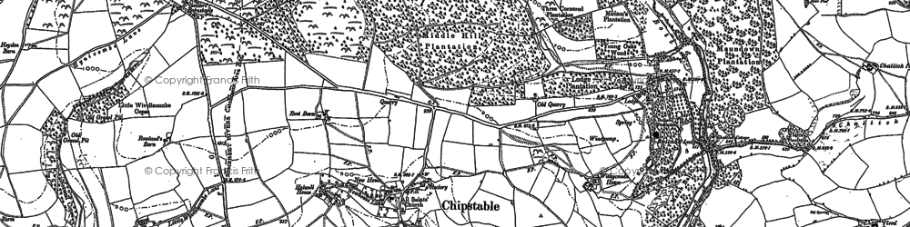 Old map of Chipstable in 1887