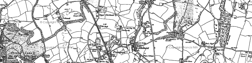 Old map of Chirk Bank in 1874