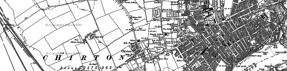 Old map of Meadow Well in 1895
