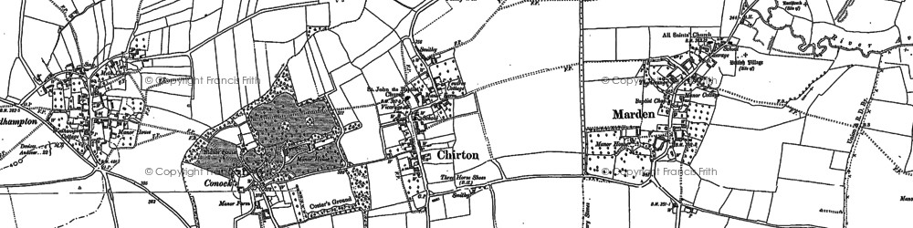 Old map of Chirton in 1899