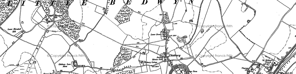 Old map of Chisbury in 1899