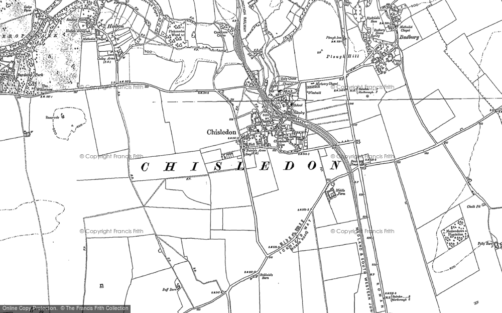 Old Map of Chiseldon, 1899 - 1922 in 1899