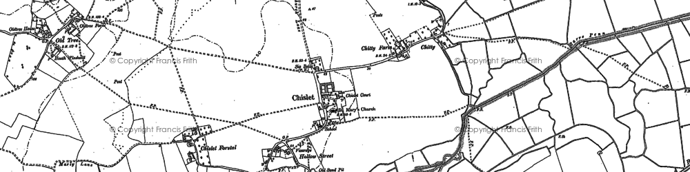 Old map of Chislet Forstal in 1896