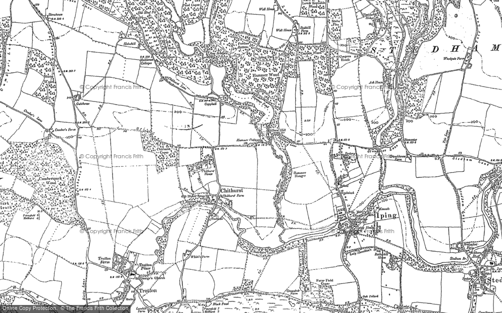 Old Map of Chithurst, 1895 - 1896 in 1895