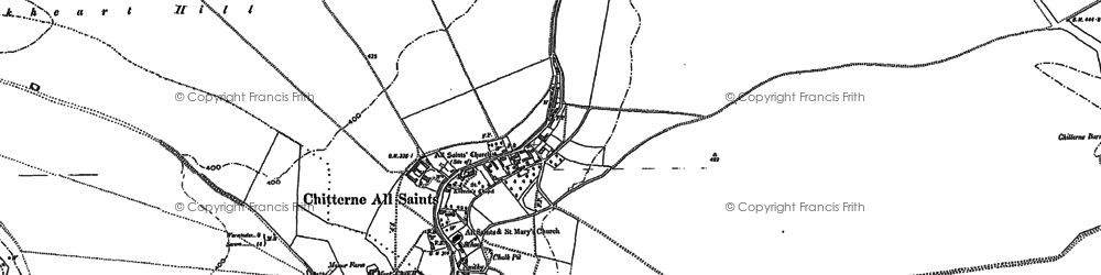 Old map of Chitterne in 1899