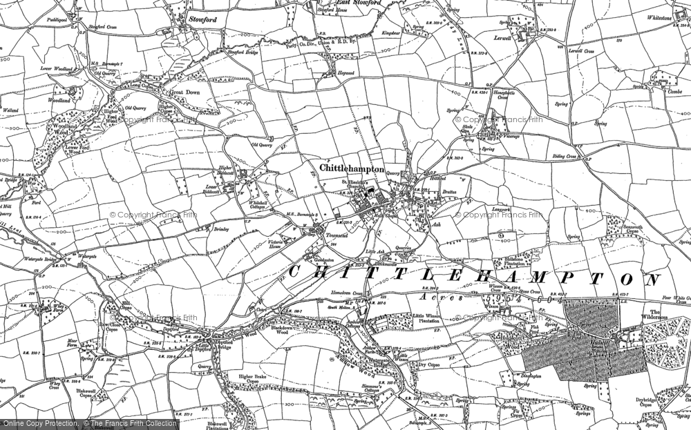 Old Map of Historic Map covering Furze in 1887