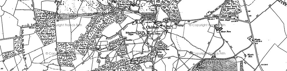 Old map of Bowden Hill in 1899