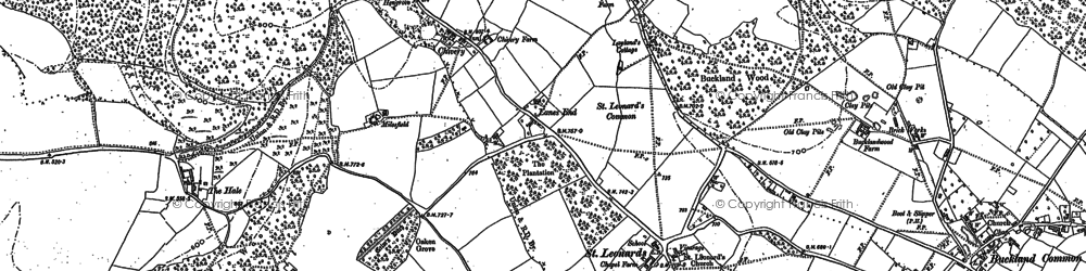 Old map of Chivery in 1898