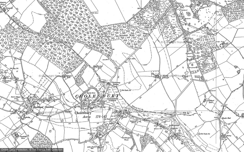 Old Map of Cholesbury, 1897 - 1923 in 1897