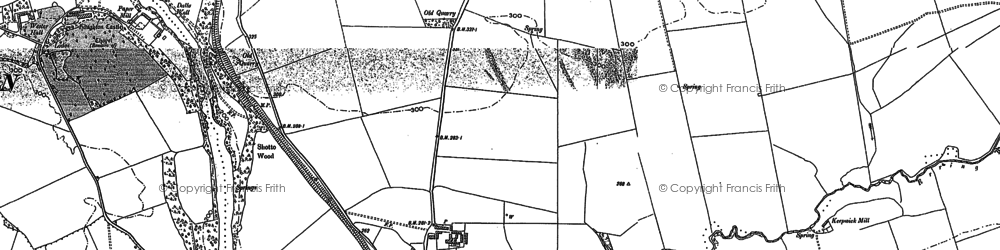 Old map of Chollerton in 1895