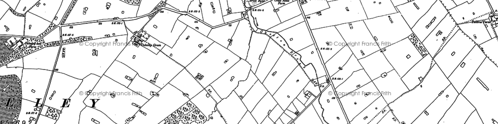 Old map of Cholmondeston in 1897