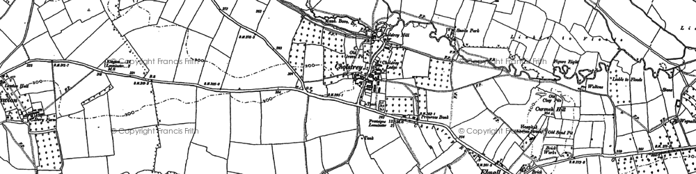Old map of Cholstrey in 1885