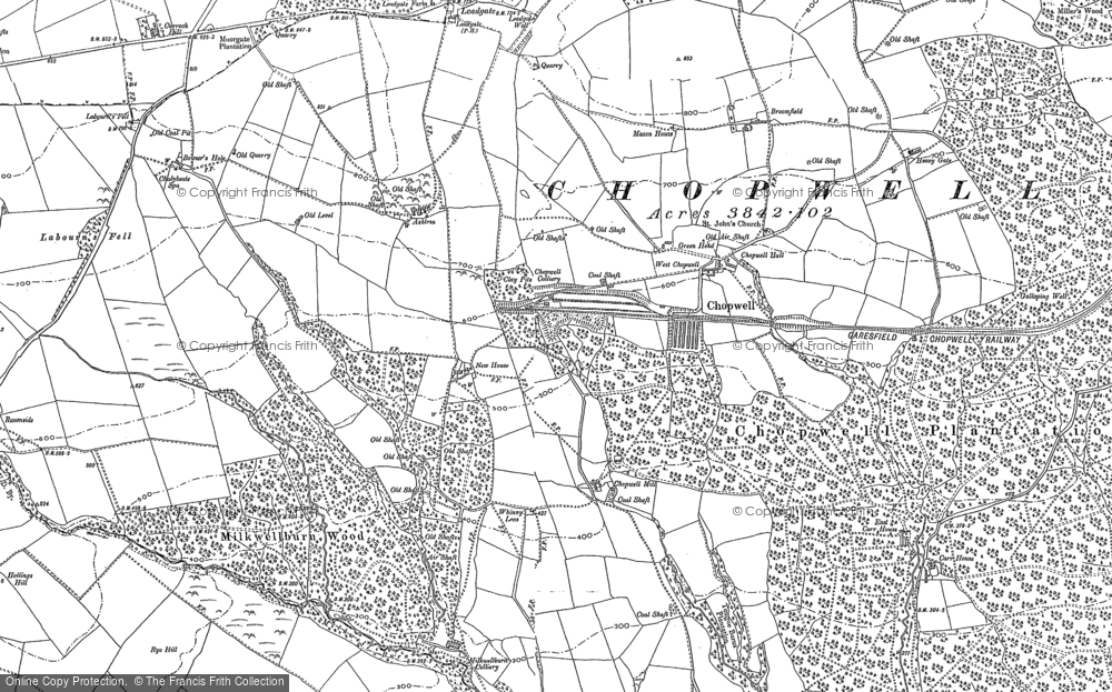 Old Map of Historic Map covering Leadgate in 1895
