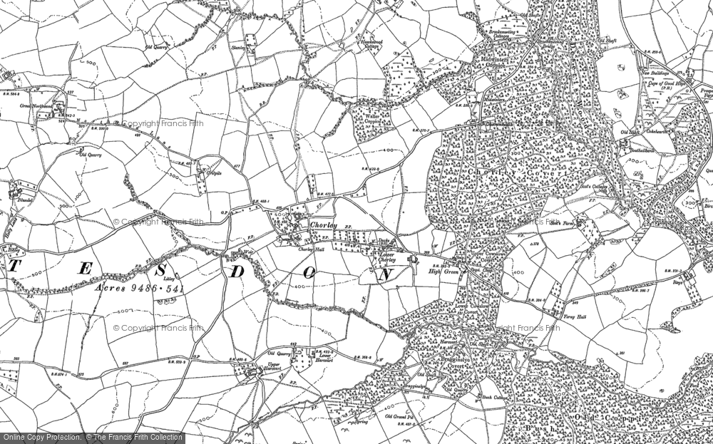Old Map of Chorley, 1882 - 1883 in 1882