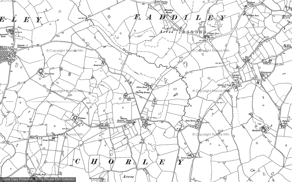 Old Map of Historic Map covering Chorley Stock in 1897