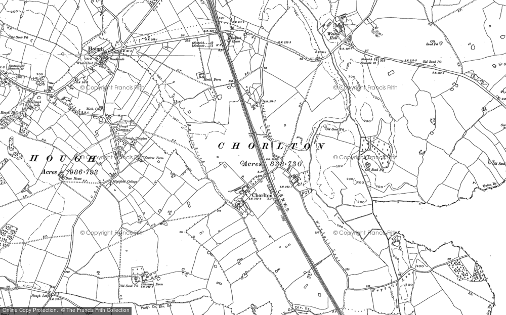 Old Map of Chorlton, 1897 - 1908 in 1897