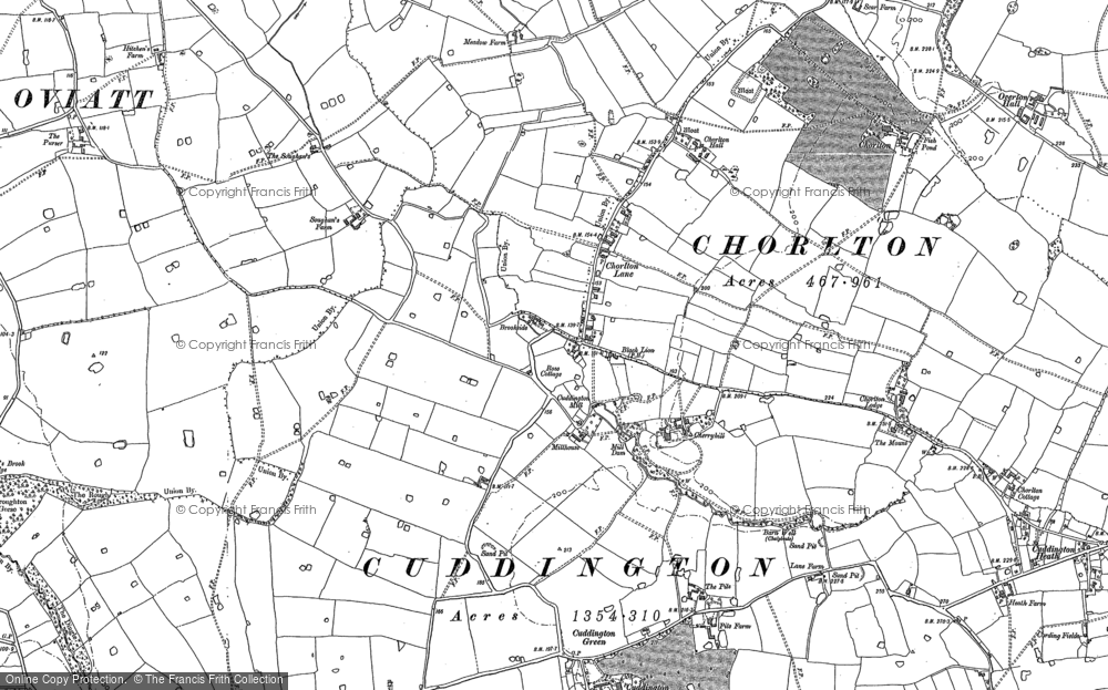 Old Map of Chorlton Lane, 1897 - 1909 in 1897